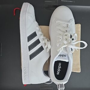 Adidas Classic White Shoes with Black Accents